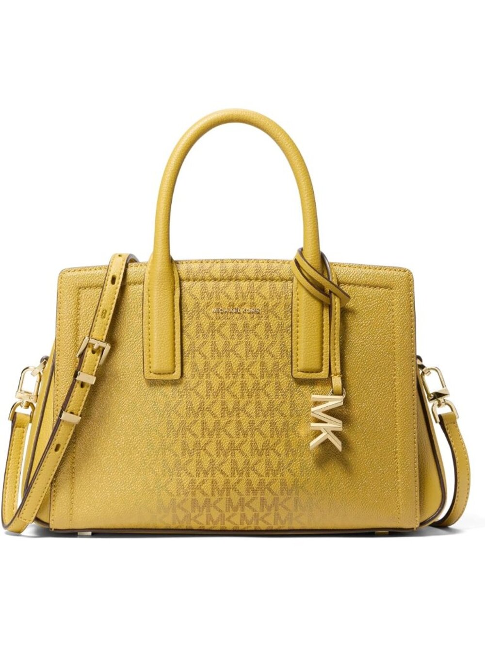 Women Gold tone Yellow Handbag Shoulder Crossbody Purse Top Handle Bag